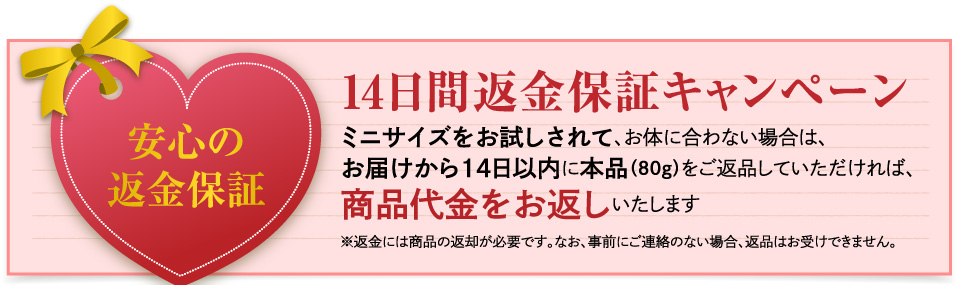14日間返金保証キャンペーン